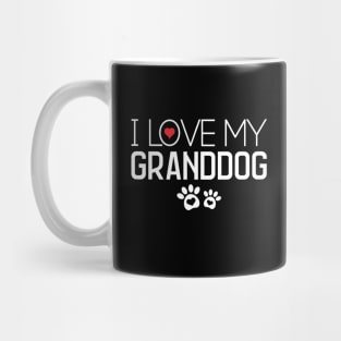 I Love My GrandDog Paw Prints Mug